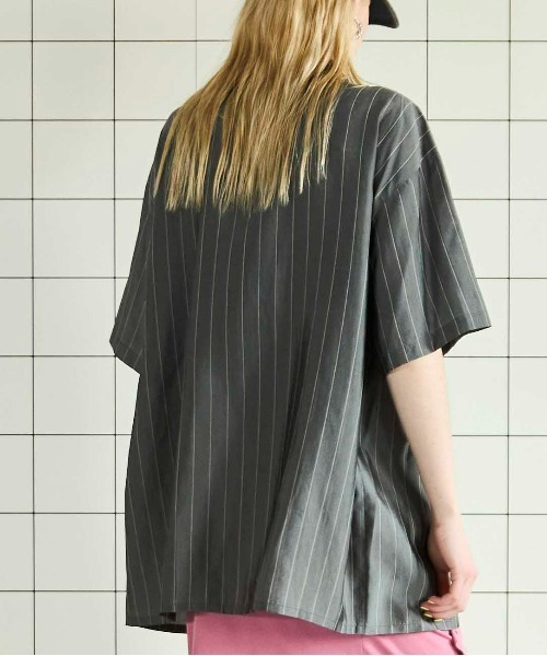 Striped Zip Shirt/ストライプジップシャツ【MAISON SPECIAL