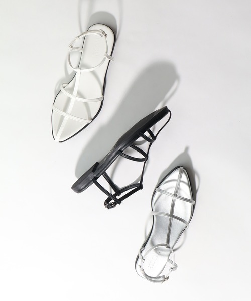 NOGLE(ノグル)の「【NOGLE/ノグル】Tストラップミュールサンダル(サンダル・レディース・ブラック/ホワイト/シルバー・22.5cm/24.5cm/23.5cm)」の12枚目の写真