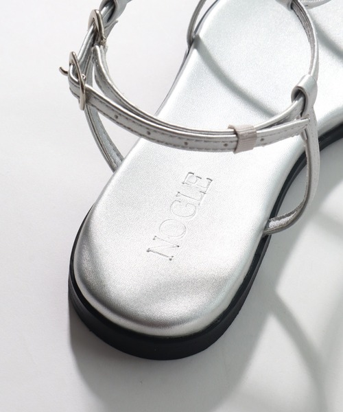 NOGLE(ノグル)の「【NOGLE/ノグル】Tストラップミュールサンダル(サンダル・レディース・ブラック/ホワイト/シルバー・22.5cm/24.5cm/23.5cm)」の5枚目の写真