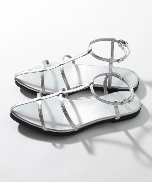 NOGLE(ノグル)の「【NOGLE/ノグル】Tストラップミュールサンダル(サンダル・レディース・ブラック/ホワイト/シルバー・22.5cm/24.5cm/23.5cm)」の11枚目の写真