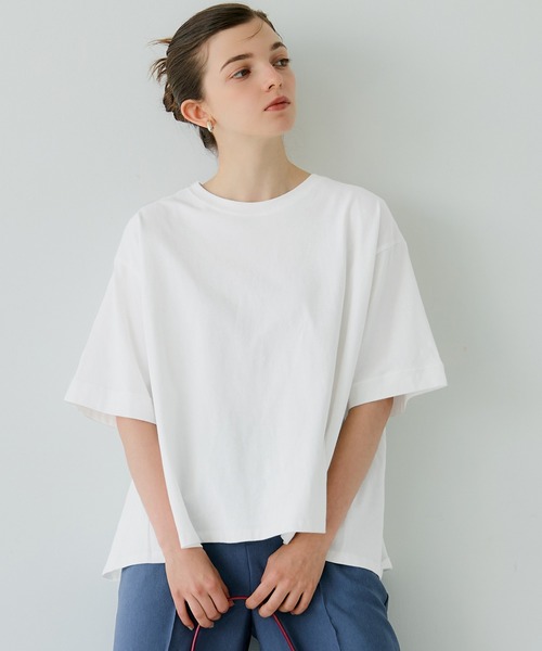 バックタックフレアTシャツ（Tシャツ/カットソー）｜coca（coca