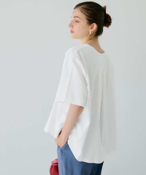 バックタックフレアTシャツ（Tシャツ/カットソー）｜coca（coca