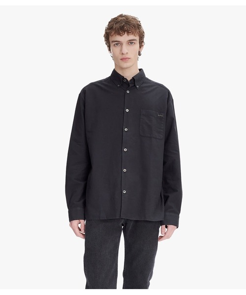 A.P.C.（アーペーセー）の「CHEMISE MATEO LOGO（シャツ/ブラウス・メンズ・ブラック/ブルー/ピンク・XS/S/M/L/XL/98）」の4枚目の写真