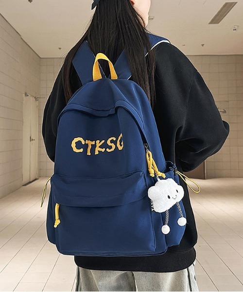 FREE STYLISTS(フリー スタイリスト)の「Y2K ロゴデザイン クラシックバックパック 【 A4収納可能 】 大容量(バックパック/リュック・レディース・ブラック/ネイビー・FREE)」の13枚目の写真