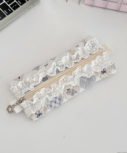 TONE SELECT GOODS(トーンセレクトグッズ)の「Liaa/花柄 アニマル柄 レースペンケース A18651(ペン類・レディース・その他4/その他7/その他9/その他6/その他1/その他2/その他3/その他5/その他8/その他10・FREE)」の3枚目の写真