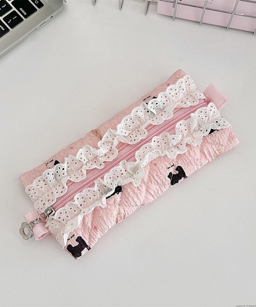 TONE SELECT GOODS(トーンセレクトグッズ)の「Liaa/花柄 アニマル柄 レースペンケース A18651(ペン類・レディース・その他4/その他7/その他9/その他6/その他1/その他2/その他3/その他5/その他8/その他10・FREE)」の4枚目の写真