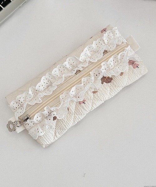 TONE SELECT GOODS(トーンセレクトグッズ)の「Liaa/花柄 アニマル柄 レースペンケース A18651(ペン類・レディース・その他4/その他7/その他9/その他6/その他1/その他2/その他3/その他5/その他8/その他10・FREE)」の8枚目の写真