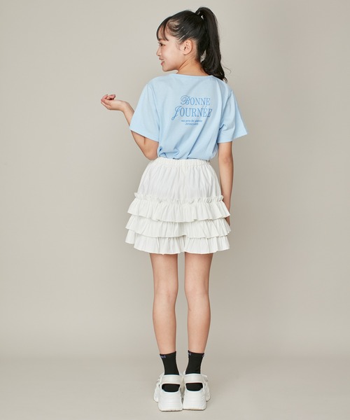 JENNI love（ジェニィラブ）の「新色追加！【ウエスト調整可】ティアードショートパンツ（その他パンツ・キッズ・オフホワイト/ブラック/サックスブルー・130cm/140cm/150cm/160cm）」の14枚目の写真