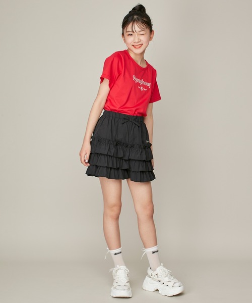 JENNI love（ジェニィラブ）の「新色追加！【ウエスト調整可】ティアードショートパンツ（その他パンツ・キッズ・オフホワイト/ブラック/サックスブルー・130cm/140cm/150cm/160cm）」の20枚目の写真