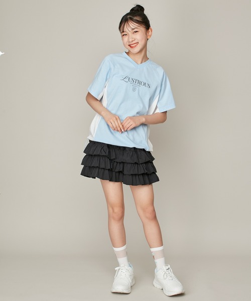 JENNI love（ジェニィラブ）の「新色追加！【ウエスト調整可】ティアードショートパンツ（その他パンツ・キッズ・オフホワイト/ブラック/サックスブルー・130cm/140cm/150cm/160cm）」の22枚目の写真