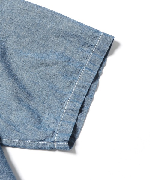 CAL O LINE（キャルオーライン）の「CAL O LINE/キャルオーライン KENDAI CHAMBRAY S/S SHIRT シャツ 刺繍（シャツ/ブラウス・レディース・ブルー系1・XL/L）」の15枚目の写真