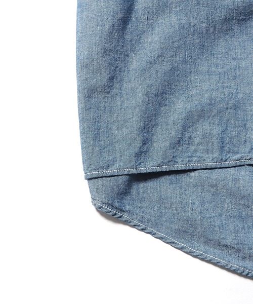 CAL O LINE（キャルオーライン）の「CAL O LINE/キャルオーライン KENDAI CHAMBRAY S/S SHIRT シャツ 刺繍（シャツ/ブラウス・レディース・ブルー系1・XL/L）」の16枚目の写真
