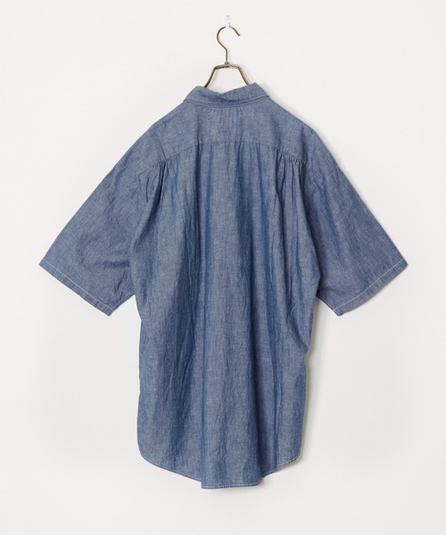 CAL O LINE（キャルオーライン）の「CAL O LINE/キャルオーライン KENDAI CHAMBRAY S/S SHIRT シャツ 刺繍（シャツ/ブラウス・レディース・ブルー系1・XL/L）」の3枚目の写真