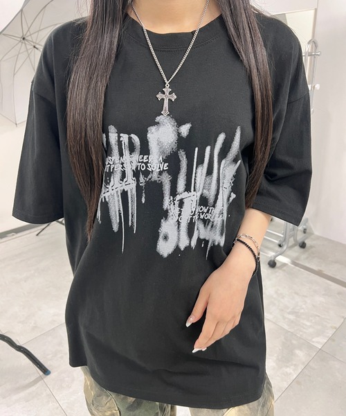 Figments（フィグメンツ）の「インクロゴビッグＴ（Tシャツ/カットソー・レディース・ホワイト/ブラック・FREE）」の12枚目の写真