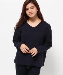 LBC | 7Gヤクブレンド畦Vプルオーバー(ニット/セーター)