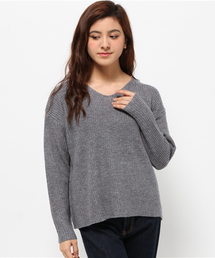 LBC | 7Gヤクブレンド畦Vプルオーバー(ニット/セーター)