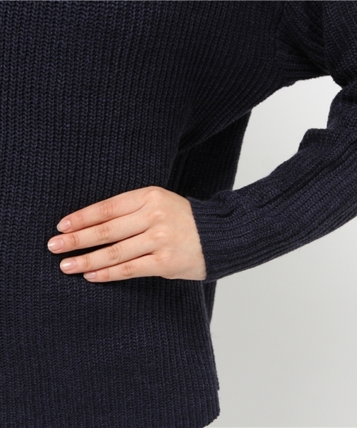 LBC(エルビーシー)の「7Gヤクブレンド畦Vプルオーバー(ニット/セーター・レディース・アッシュグレー/ネイビー/ベージュ・LARGE/MEDIUM)」の8枚目の写真