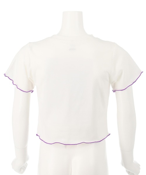 ANAP kids(アナップキッズ)の「チェック柄ビスチェ×メローTシャツ SET 【セットアップ着用可】(Tシャツ/カットソー・キッズ・ラベンダー/ライトピンク・110cm/120cm/130cm)」の12枚目の写真