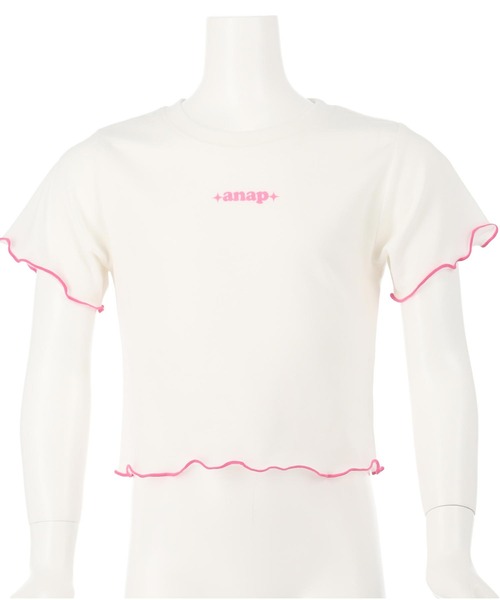 ANAP kids(アナップキッズ)の「チェック柄ビスチェ×メローTシャツ SET 【セットアップ着用可】(Tシャツ/カットソー・キッズ・ラベンダー/ライトピンク・110cm/120cm/130cm)」の10枚目の写真