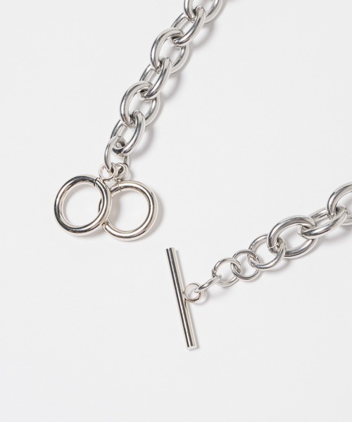 AFF AIVER(エイエフエフアイバー)の「AFF AIVER サージカルダブルリングチェーンネックレス(ネックレス・メンズ・シルバー・FREE)」の11枚目の写真