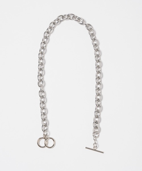 AFF AIVER(エイエフエフアイバー)の「AFF AIVER サージカルダブルリングチェーンネックレス(ネックレス・メンズ・シルバー・FREE)」の10枚目の写真