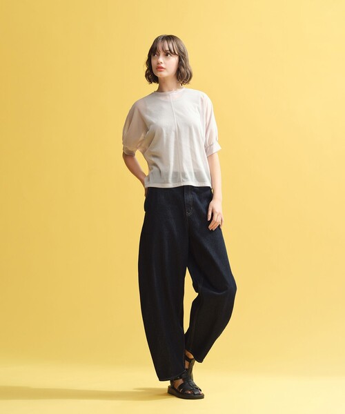 MACKINTOSH PHILOSOPHY（ﾏｯｷﾝﾄｯｼｭ ﾌｨﾛｿﾌｨｰ）の「シアードルマンTシャツ（Tシャツ/カットソー・レディース・イエロー/グレー系その他/ブラック・38）」の14枚目の写真