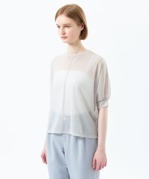 MACKINTOSH PHILOSOPHY（ﾏｯｷﾝﾄｯｼｭ ﾌｨﾛｿﾌｨｰ）の「シアードルマンTシャツ（Tシャツ/カットソー・レディース・イエロー/グレー系その他/ブラック・38）」の9枚目の写真