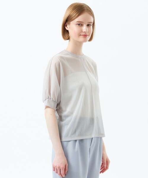 MACKINTOSH PHILOSOPHY（ﾏｯｷﾝﾄｯｼｭ ﾌｨﾛｿﾌｨｰ）の「シアードルマンTシャツ（Tシャツ/カットソー・レディース・イエロー/グレー系その他/ブラック・38）」の15枚目の写真