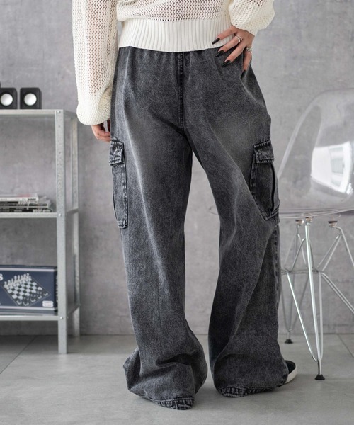 ゴンドアートNo.25 スーパーバギーラインストーンデニムパンツ｜WEGO（ウィゴー