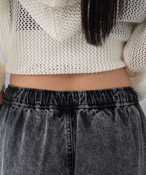 WEGO（ウィゴー）の「WEGO/デニムイージーパラシュートカーゴパンツ（デニムパンツ・レディース・ブラック系3/コバルトブルー/インディゴブルー・SMALL/MEDIUM/X-SMALL）」の7枚目の写真