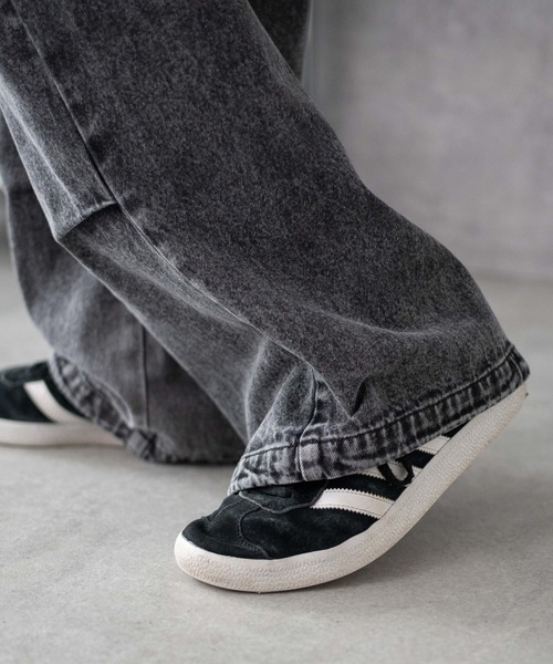 WEGO（ウィゴー）の「WEGO/デニムイージーパラシュートカーゴパンツ（デニムパンツ・レディース・ブラック系3/コバルトブルー/インディゴブルー・SMALL/MEDIUM/X-SMALL）」の9枚目の写真