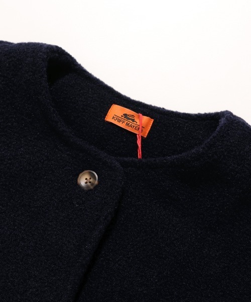 KRIFF MAYER Lady's Collection（クリフメイヤーレディースコレクション）の「【軽い･暖かい】パイルフリースノーカラージャケット（その他アウター・レディース・ネイビー/ブラウン/グレイッシュベージュ/ブルー・MEDIUM/LARGE）」の11枚目の写真