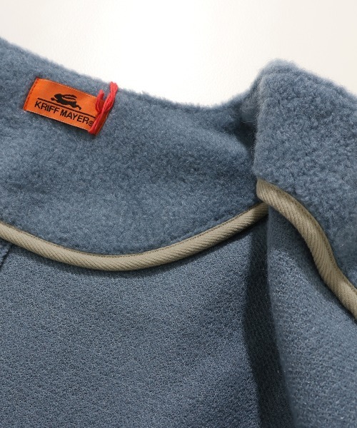 KRIFF MAYER Lady's Collection（クリフメイヤーレディースコレクション）の「【軽い･暖かい】パイルフリースノーカラージャケット（その他アウター・レディース・ネイビー/ブラウン/グレイッシュベージュ/ブルー・MEDIUM/LARGE）」の12枚目の写真