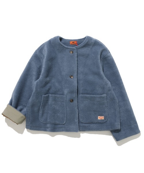 KRIFF MAYER Lady's Collection（クリフメイヤーレディースコレクション）の「【軽い･暖かい】パイルフリースノーカラージャケット（その他アウター・レディース・ネイビー/ブラウン/グレイッシュベージュ/ブルー・MEDIUM/LARGE）」の21枚目の写真