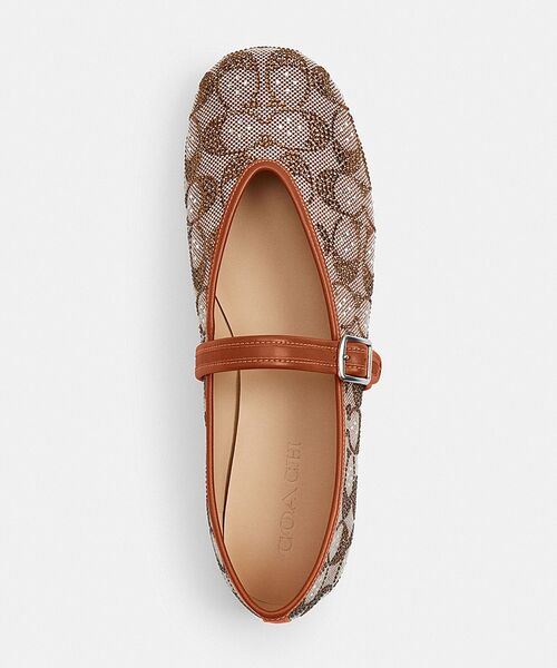 COACH（コーチ）の「メリージェーン・クリスタル シグネチャー ジャカード（パンプス・レディース・ブラウン系その他・7/5/8/6.5/6）」の3枚目の写真