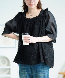 フリンジキャミドッキングチュニック【大きいサイズ対応】