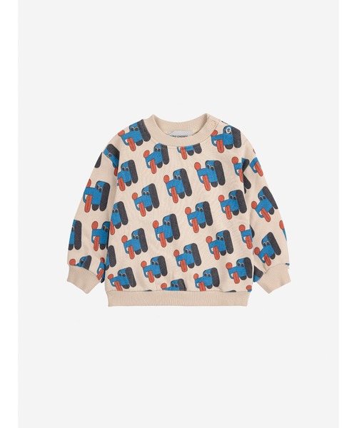 BOBO CHOSES(ボボショーズ)の「Doggy Mate all over sweatshirt(スウェット・キッズ・オフホワイト・24MONTH/18MONTH/12MONTH/3MONTH/6MONTH/9MONTH)」の1枚目の写真