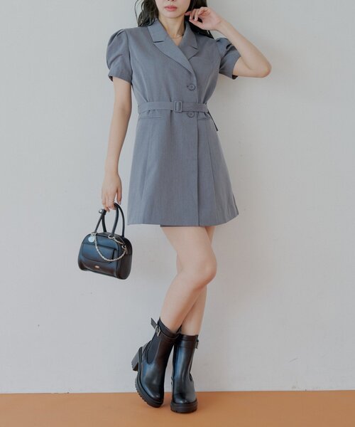 Chico（チコ）の「厚底サイドゴアベルトショートブーツ（ブーツ・レディース・ブラウン/ブラック・LARGE/MEDIUM/SMALL）」の7枚目の写真