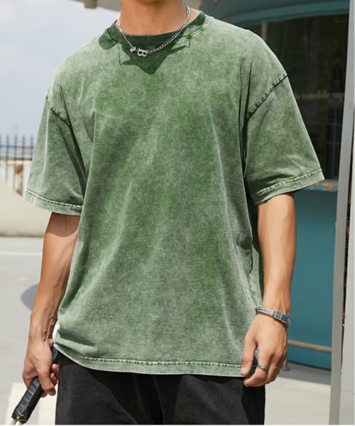 Evo+Revo(エボレボ)の「”シンプルでフレッシュに” 無地ヴィンテージ加工Tシャツ(Tシャツ/カットソー・メンズ・ブラウン/グレー/カーキ/ブラック・M/L/XL)」の15枚目の写真