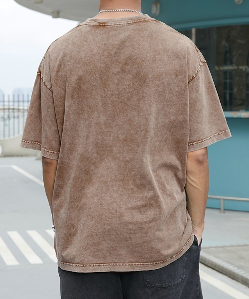 Evo+Revo(エボレボ)の「”シンプルでフレッシュに” 無地ヴィンテージ加工Tシャツ(Tシャツ/カットソー・メンズ・ブラウン/グレー/カーキ/ブラック・M/L/XL)」の14枚目の写真