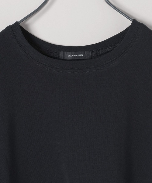 JEANASIS(ジーナシス)の「シンプルフライスチビTEE SS/580592(Tシャツ/カットソー・レディース・ホワイト/ブラック/ホワイト系その他・FREE)」の5枚目の写真