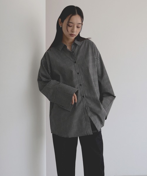 チェックオーバーサイズシャツ（シャツ/ブラウス）｜hellam（へラム