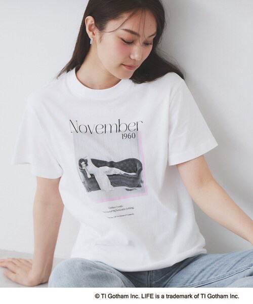 index(インデックス)の「◆LIFEフォトアソートTシャツ【洗濯機洗い可】(Tシャツ/カットソー・レディース・ホワイト/オフホワイト/ホワイト系・00)」の3枚目の写真