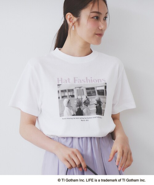 index(インデックス)の「◆LIFEフォトアソートTシャツ【洗濯機洗い可】(Tシャツ/カットソー・レディース・ホワイト/オフホワイト/ホワイト系・00)」の4枚目の写真