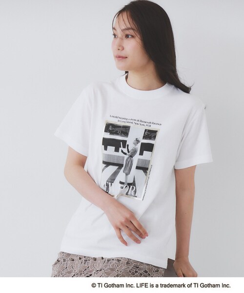 index(インデックス)の「◆LIFEフォトアソートTシャツ【洗濯機洗い可】(Tシャツ/カットソー・レディース・ホワイト/オフホワイト/ホワイト系・00)」の8枚目の写真