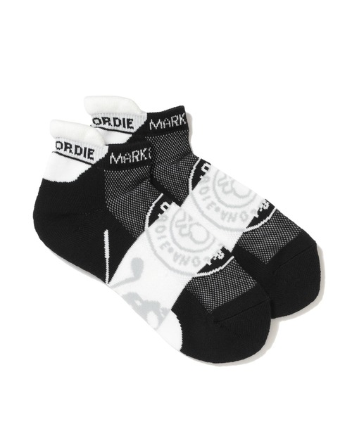 MARK & LONA(マークアンドロナ)の「Mirror Skull Ankle Socks | WOMEN(ソックス/靴下・レディース・ホワイト/イエロー/ブラック・23cm~25cm)」の2枚目の写真