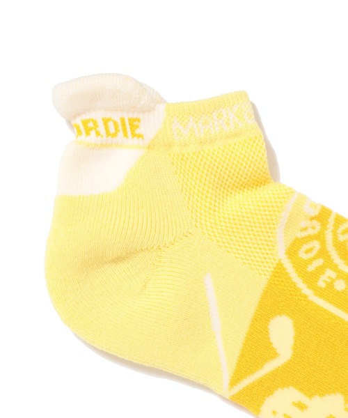 MARK & LONA(マークアンドロナ)の「Mirror Skull Ankle Socks | WOMEN(ソックス/靴下・レディース・ホワイト/イエロー/ブラック・23cm~25cm)」の6枚目の写真