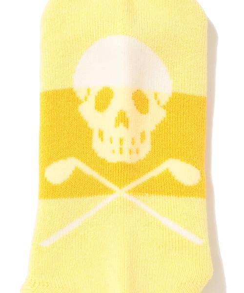 MARK & LONA(マークアンドロナ)の「Mirror Skull Ankle Socks | WOMEN(ソックス/靴下・レディース・ホワイト/イエロー/ブラック・23cm~25cm)」の4枚目の写真