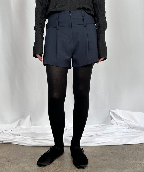 G.V.G.V.(ジーヴィージーヴィー)の「DOUBLE WAIST SHORTS(その他パンツ・レディース・グレー/ブラック/ネイビー・36/38)」の3枚目の写真