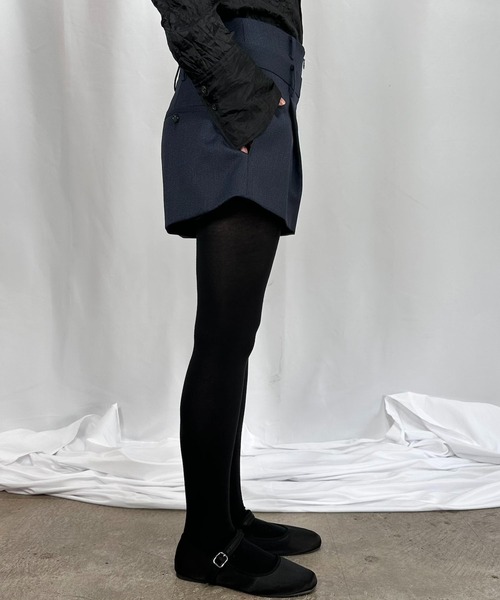 G.V.G.V.(ジーヴィージーヴィー)の「DOUBLE WAIST SHORTS(その他パンツ・レディース・グレー/ブラック/ネイビー・36/38)」の4枚目の写真